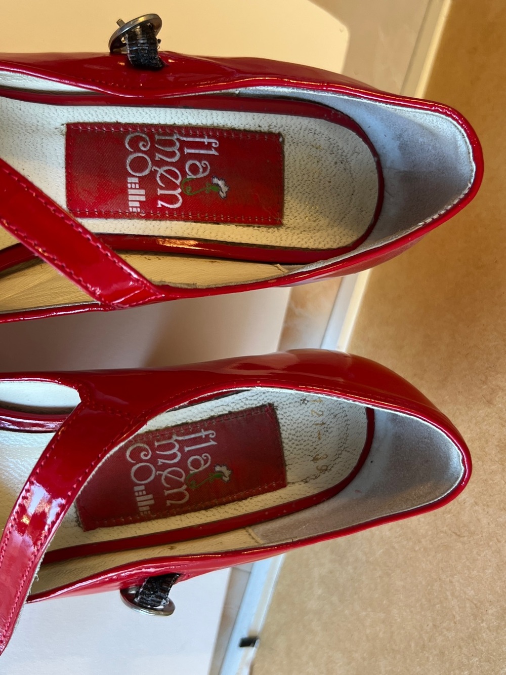 Elle Red Patent Mary Jane Heels